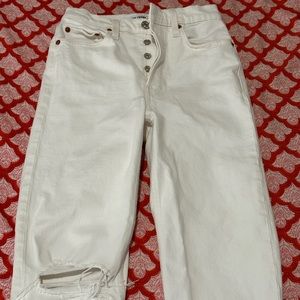 RE/DONE ripped white jeans